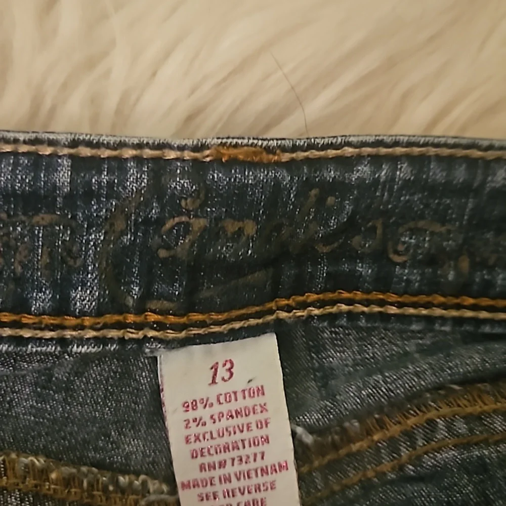 Candie’s Y2K Distressed Rhinestone Jeans Size 13 Juniors